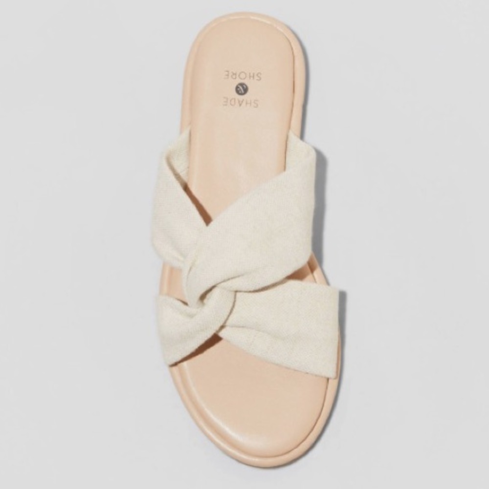 Women's Lucia Slide Sandals -Shade & Shore Off-White size 6
